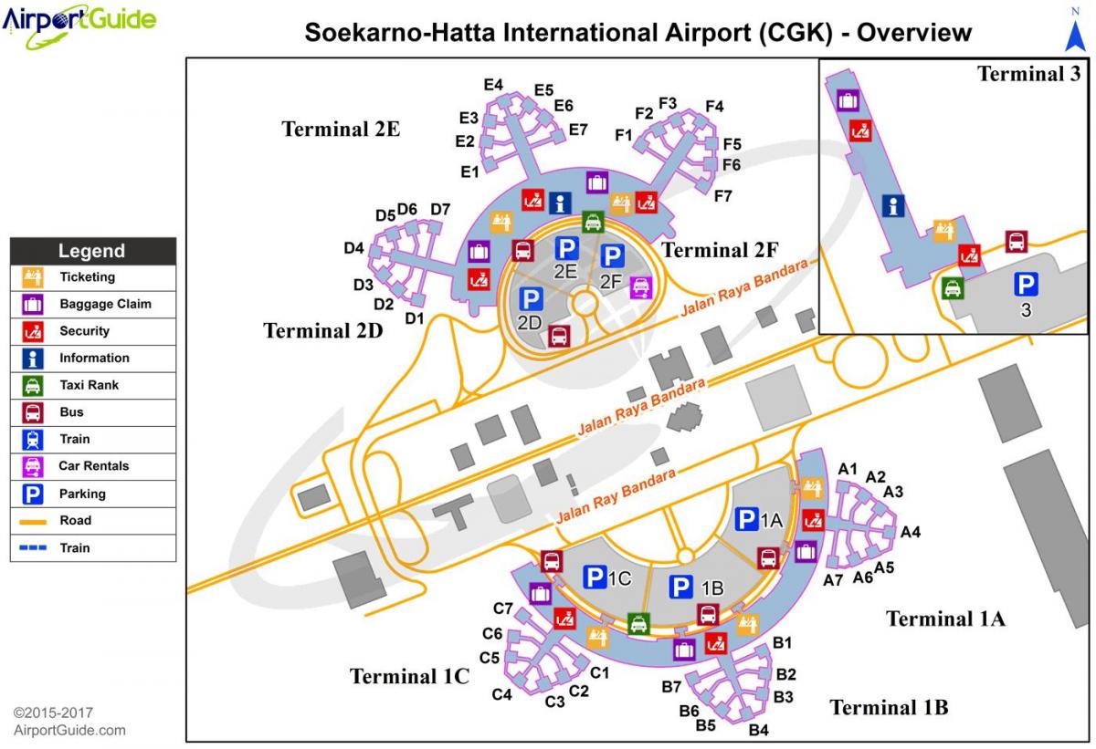 Bandara internasional Jakarta peta