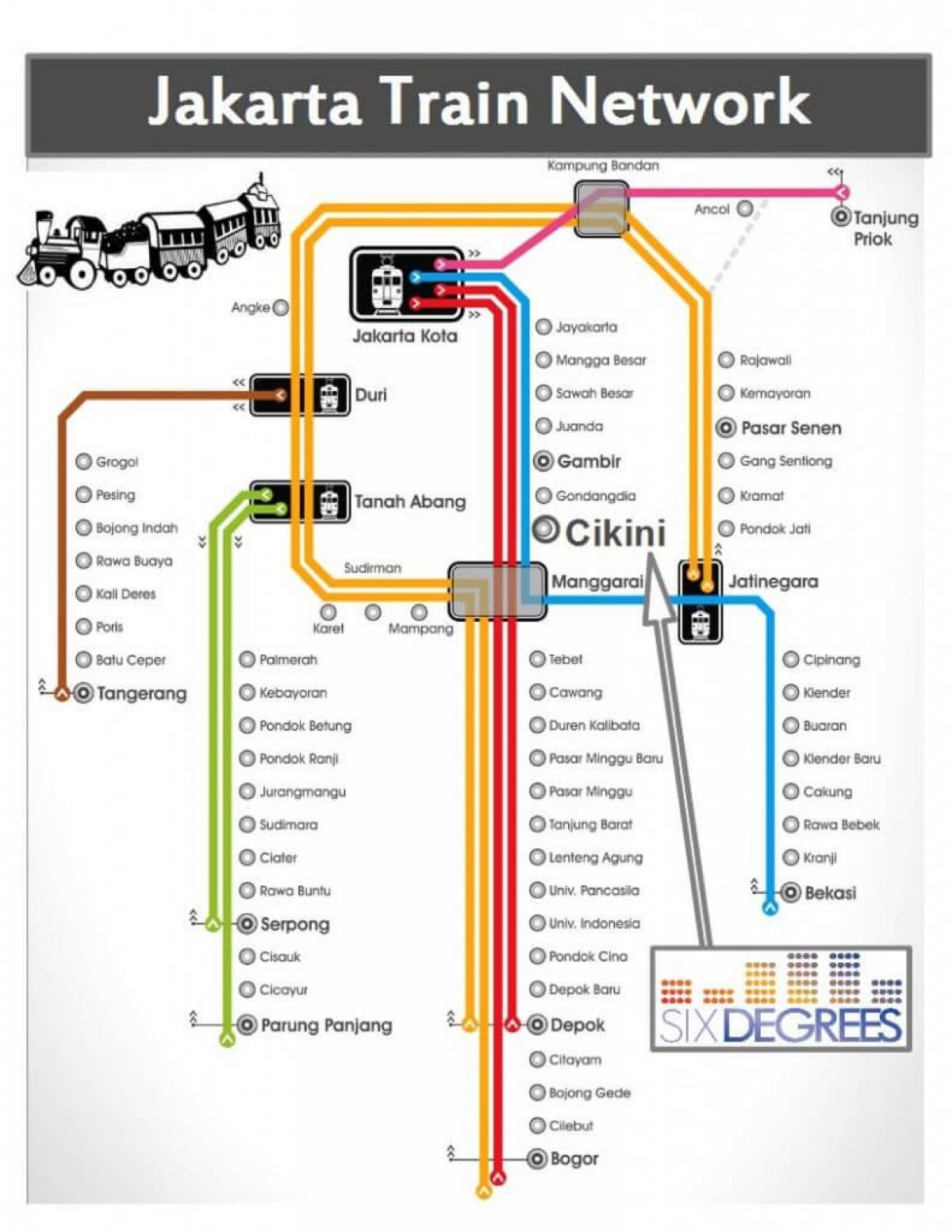 peta dari stasiun kereta api Jakarta