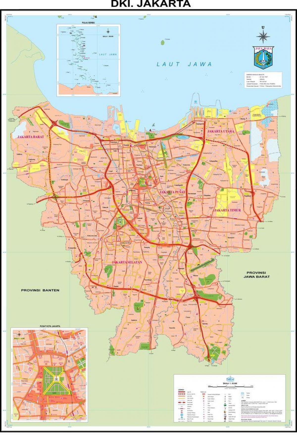 Kota tua Jakarta map - Peta Jakarta old town (Jawa - Indonesia)