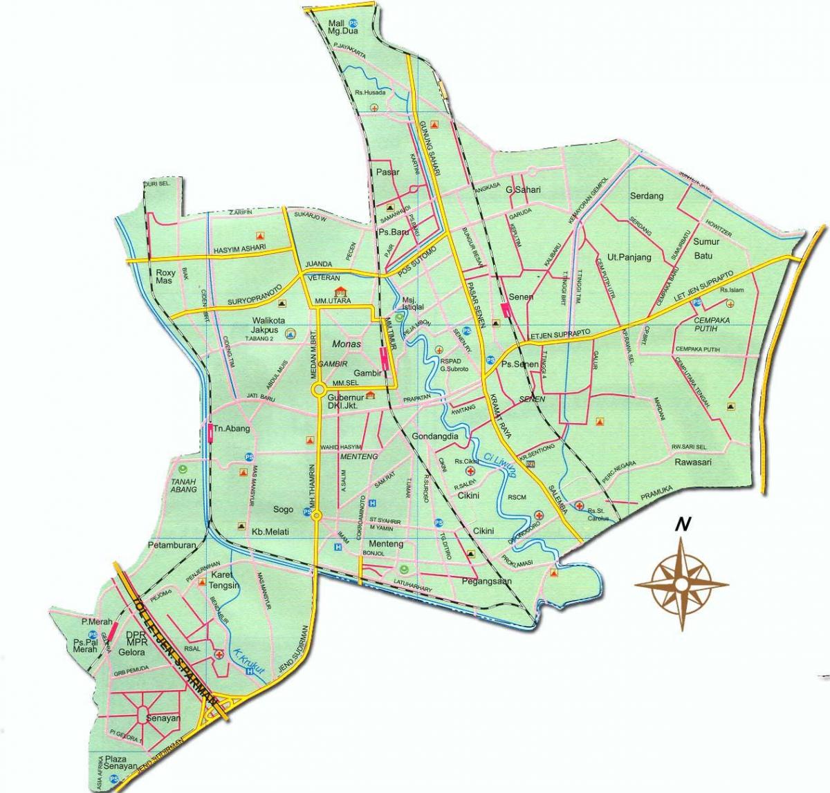 peta Jakarta pusat