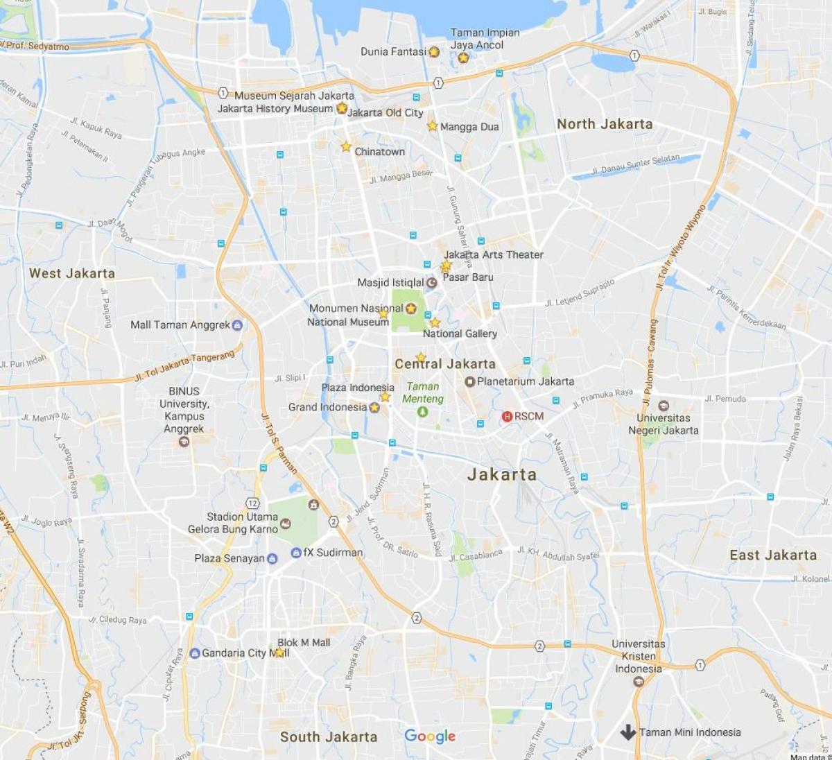 peta dari toko Jakarta