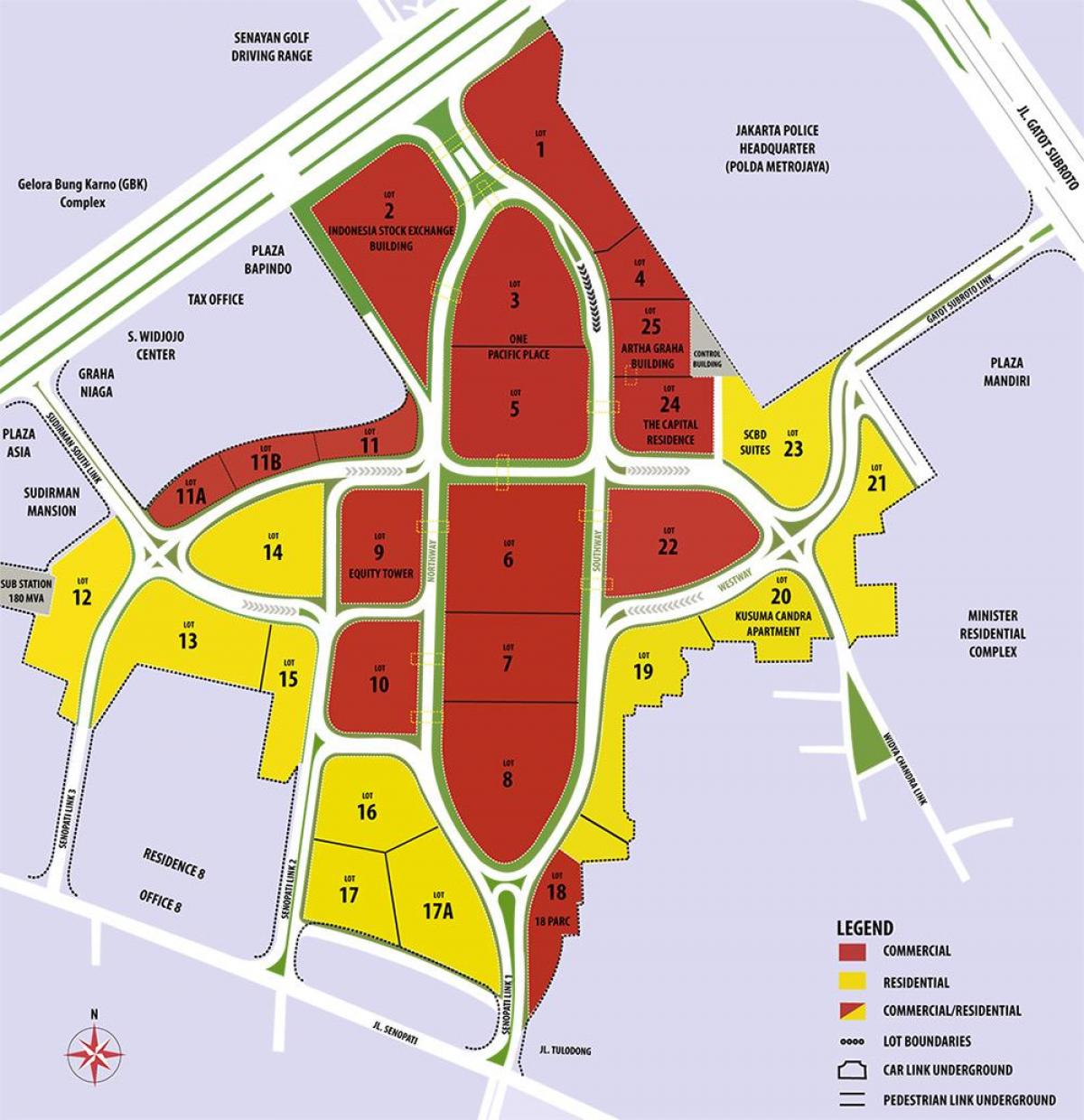 peta dari scbd Jakarta