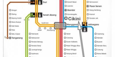 Peta dari stasiun kereta api Jakarta